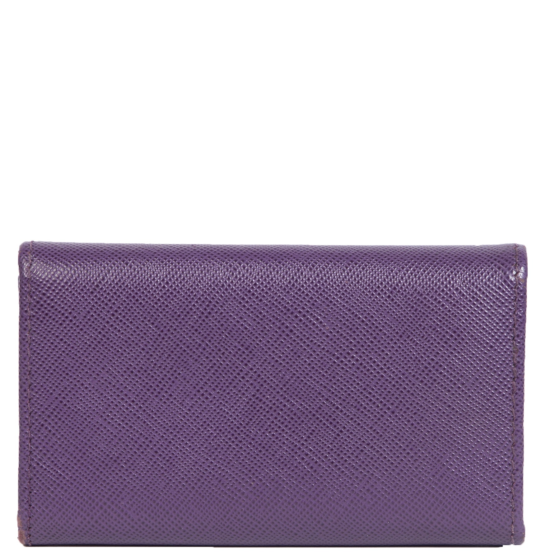 Authentieke Tweedehands Prada Purple Saffiano Leather Six Key Holder juiste prijs veilig online shoppen luxe merken webshop winkelen Antwerpen België mode fashion