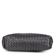 Authentic secondhand Bottega Veneta The Lauren Grey Clutch designer bags designer brands luxury vintage webshop fashion safe secure online shopping worldwide shipping
