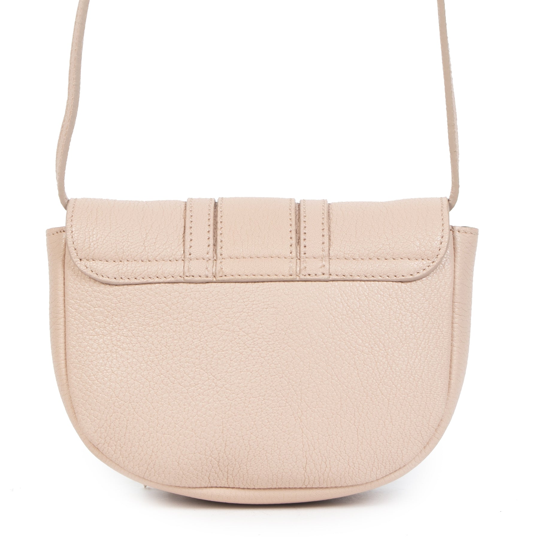 Authentic secondhand Chloé Powder Pink Mini Leather Crossbody Bag designer bags designer brands fashion luxury vintage webshop safe secure online shopping worldwide shipping delivery