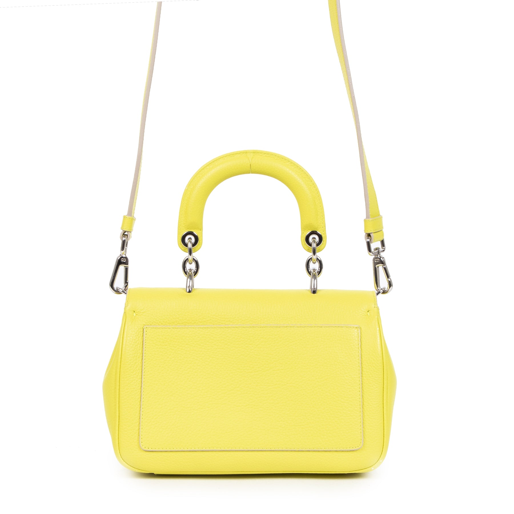 Authentic secondhand Christian Dior Calfskin Mini Be Dior Flap Vert Acide designer bags designer brands fashion luxury vintage webshop safe secure online shopping worldwide shipping delivery