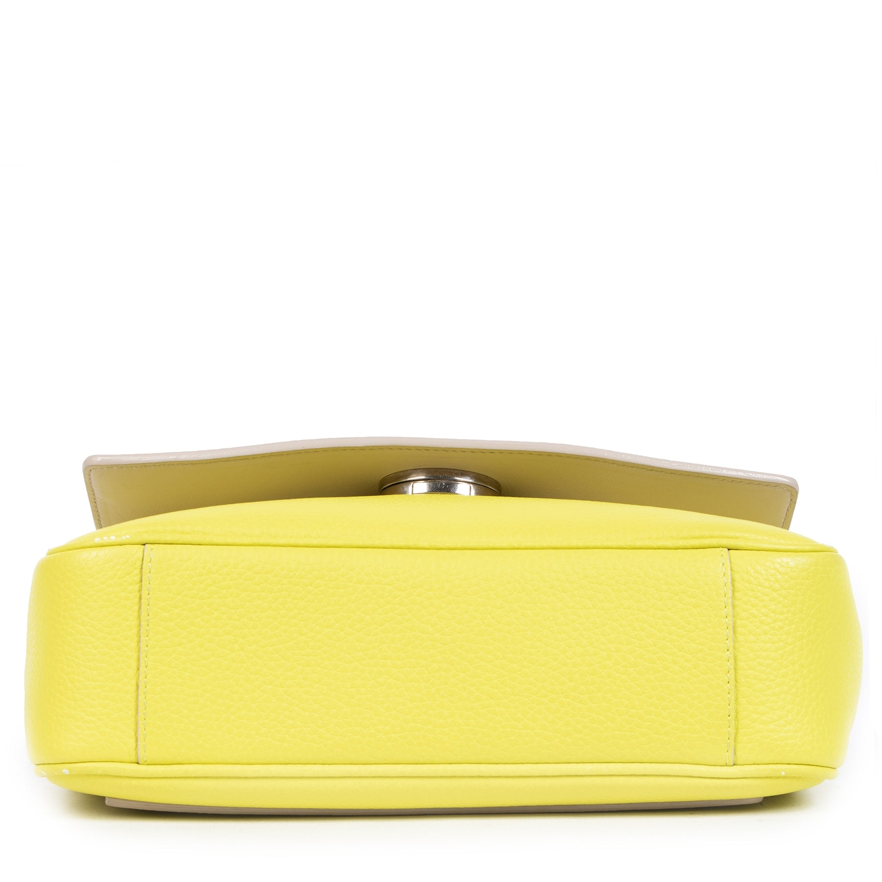 Authentieke Tweedehands Christian Dior Calfskin Mini Be Dior Flap Vert Acide juiste prijs veilig online shoppen luxe merken webshop winkelen Antwerpen België mode fashion