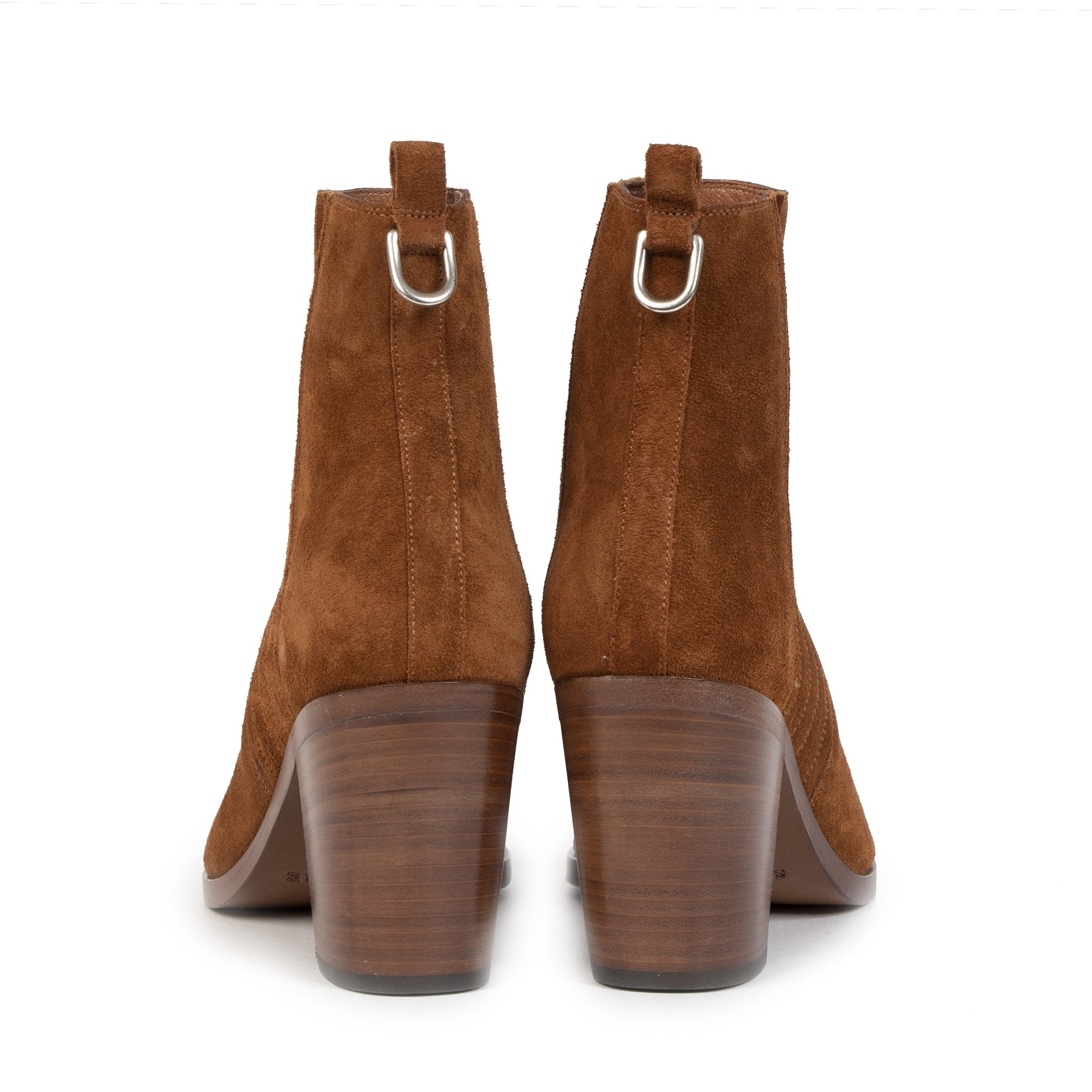 Authentieke Tweedehands Sartore Brown Suede Mid Heel Ankle Boots - Size 39 juiste prijs veilig online shoppen luxe merken webshop winkelen Antwerpen België mode fashion