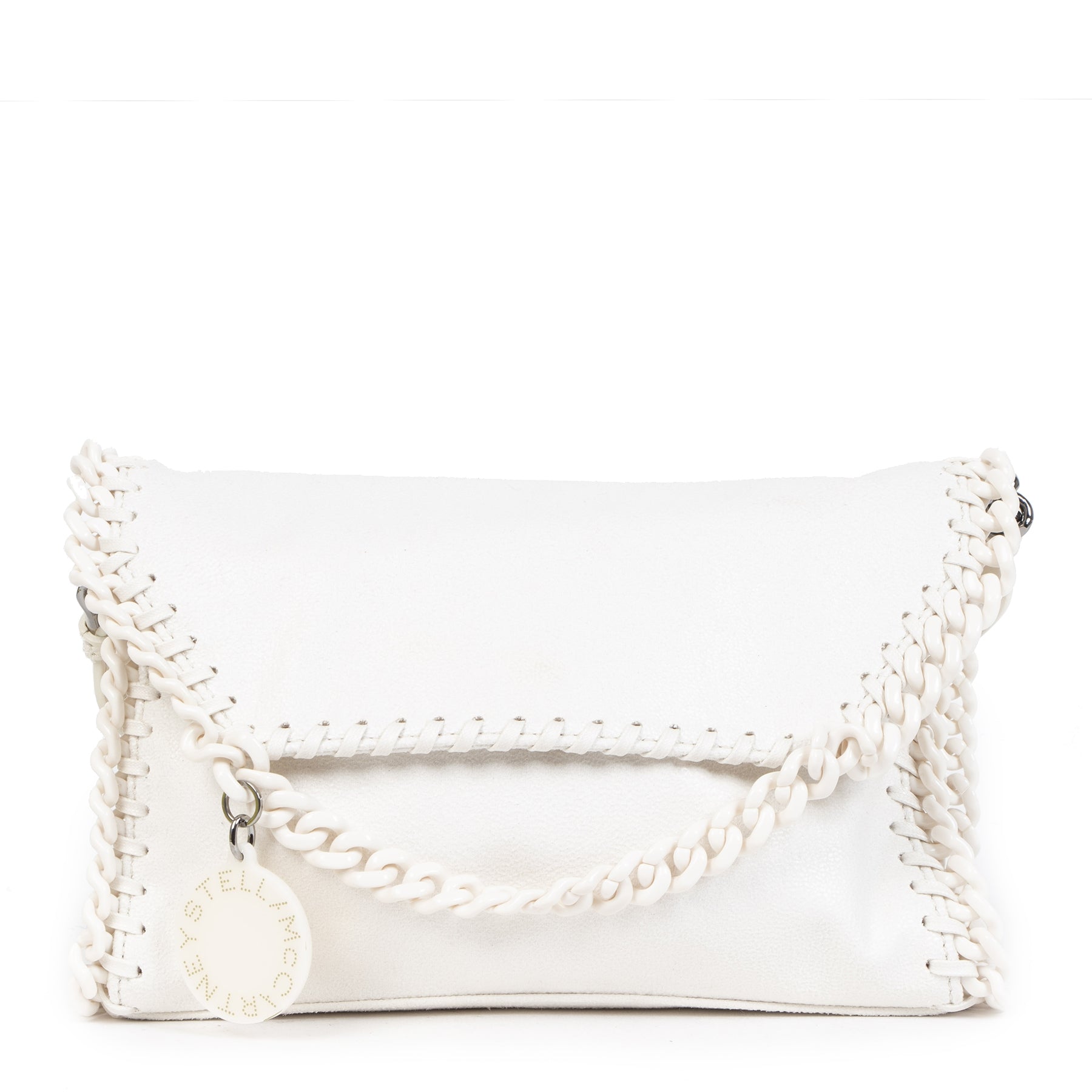 Buy authentic secondhand Stella McCartney White Falabella Candy Mini shoulder bag at the right price at LabelLOV vintage webshop. Safe and secure online shopping. Koop authentieke tweedehands Stella McCartney White Falabella Candy Mini shoulder bag met de