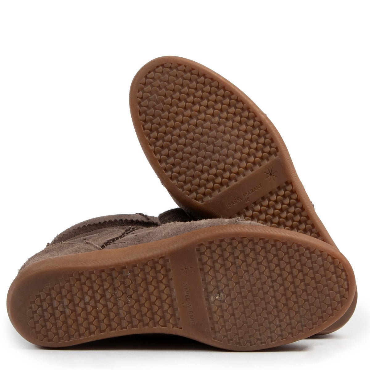 Baskets compensées Isabel Marant Bobby en daim taupe - taille 40