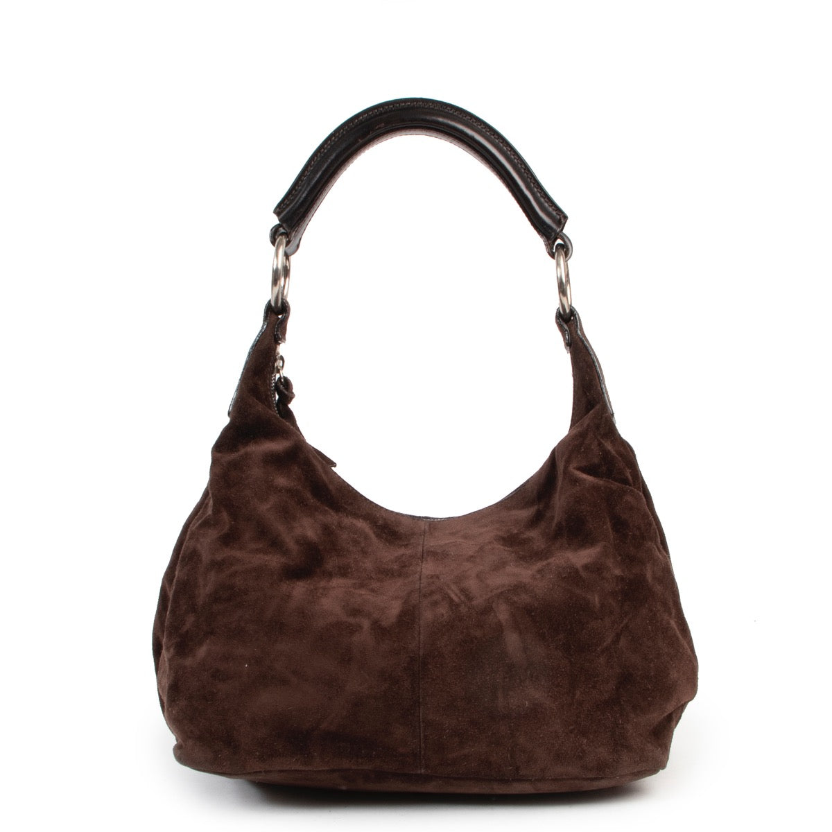Shop safe online authentic second hand Miu Miu Brown Suede Shoulder Bag.