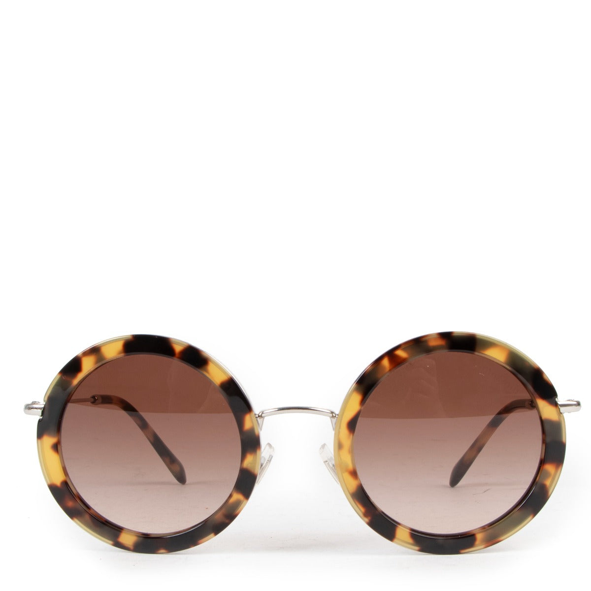 Buy an authentic second hand Miu Miu Round Tortoise Sunglasses in very good condition at Labellov.