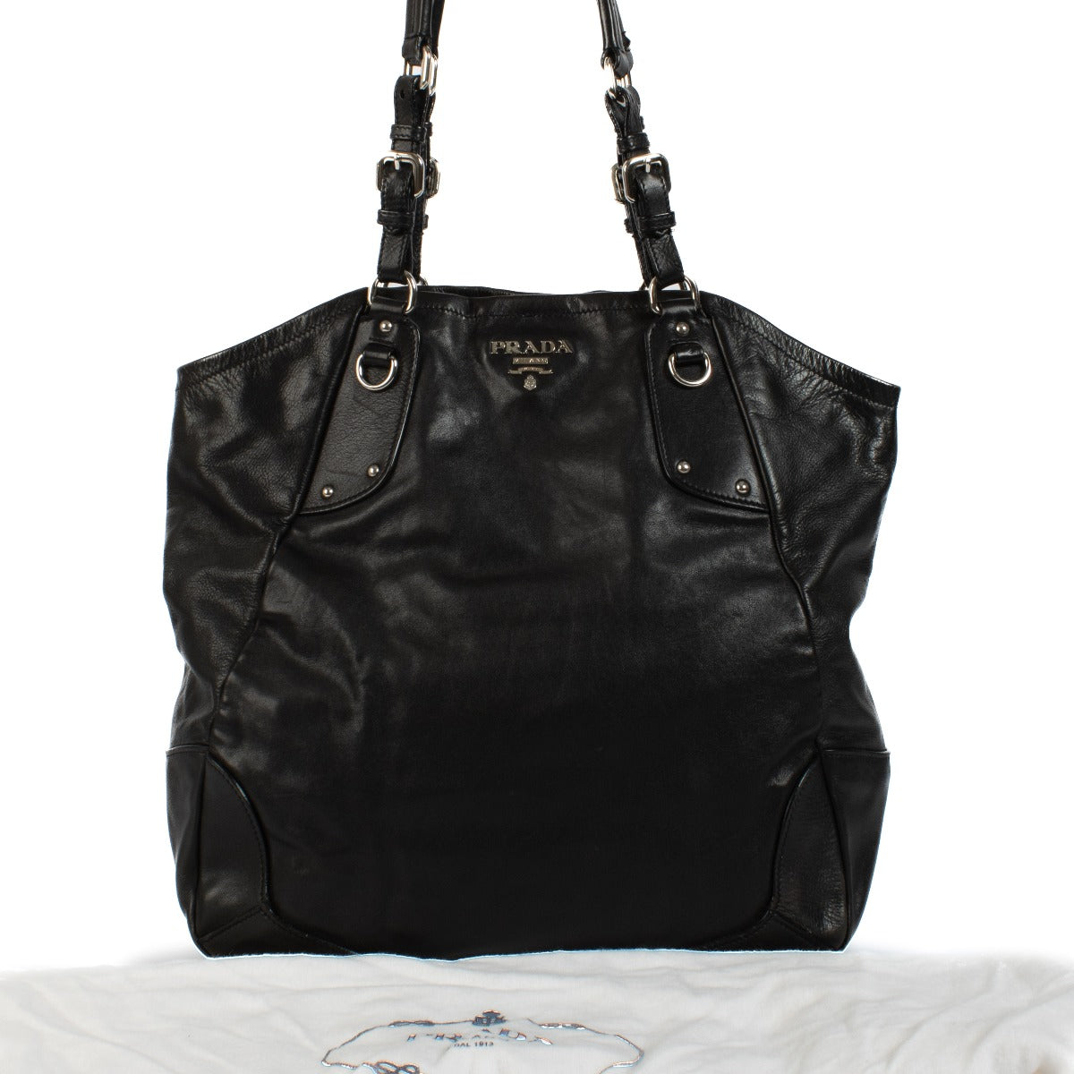 Shop 100% authentic Prada Black Leather Shoulder bag at Labellov.com.