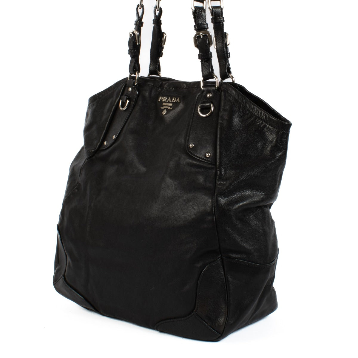 Shop 100% authentic Prada Black Leather Shoulder bag at Labellov.com.
