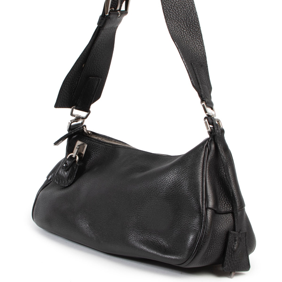 Achetez en ligne un authentique sac à main Prada d'occasion à bandoulière noire, en toute sécurité et au bon prix.