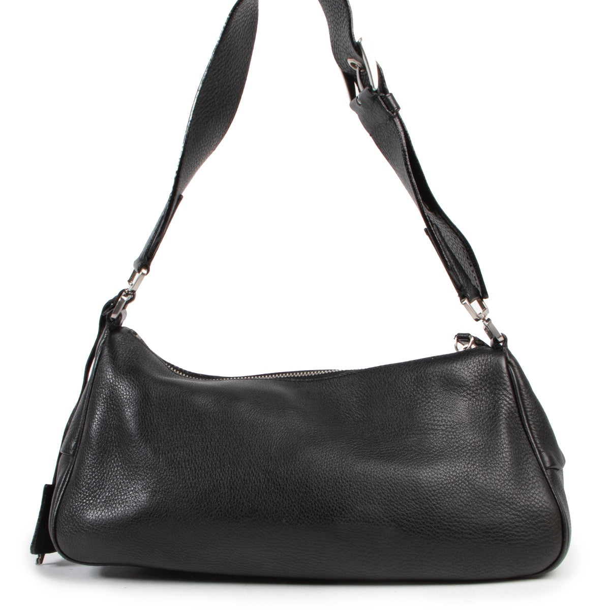 Veilig online kopen van een authentieke tweedehands Prada zwart schouder handtas aan de juiste prijs.