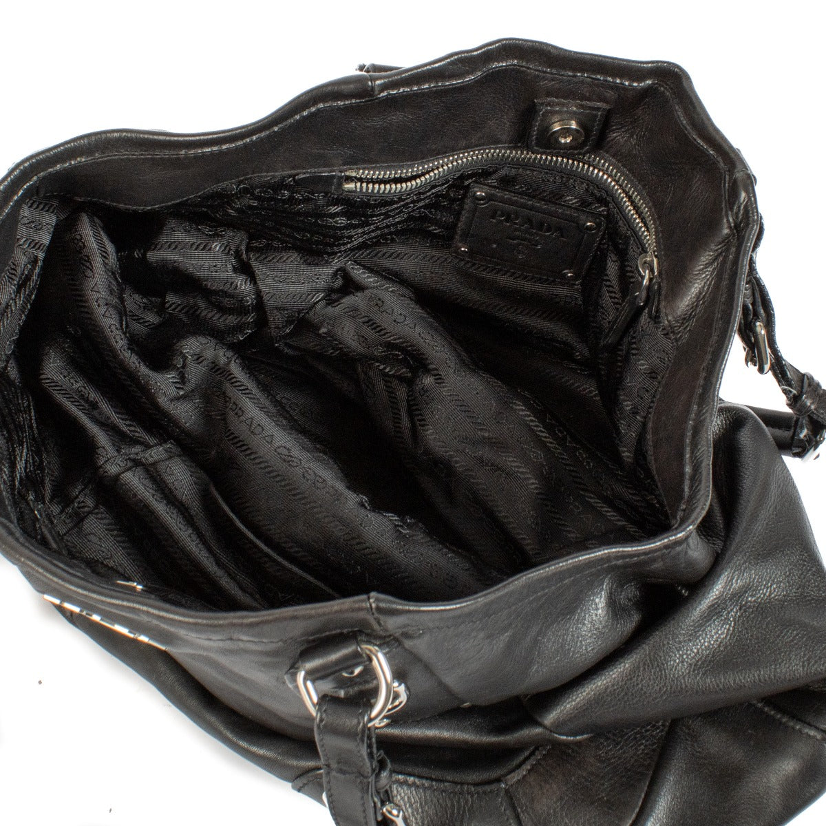 Shop 100% authentic Prada Black Leather Shoulder bag at Labellov.com.