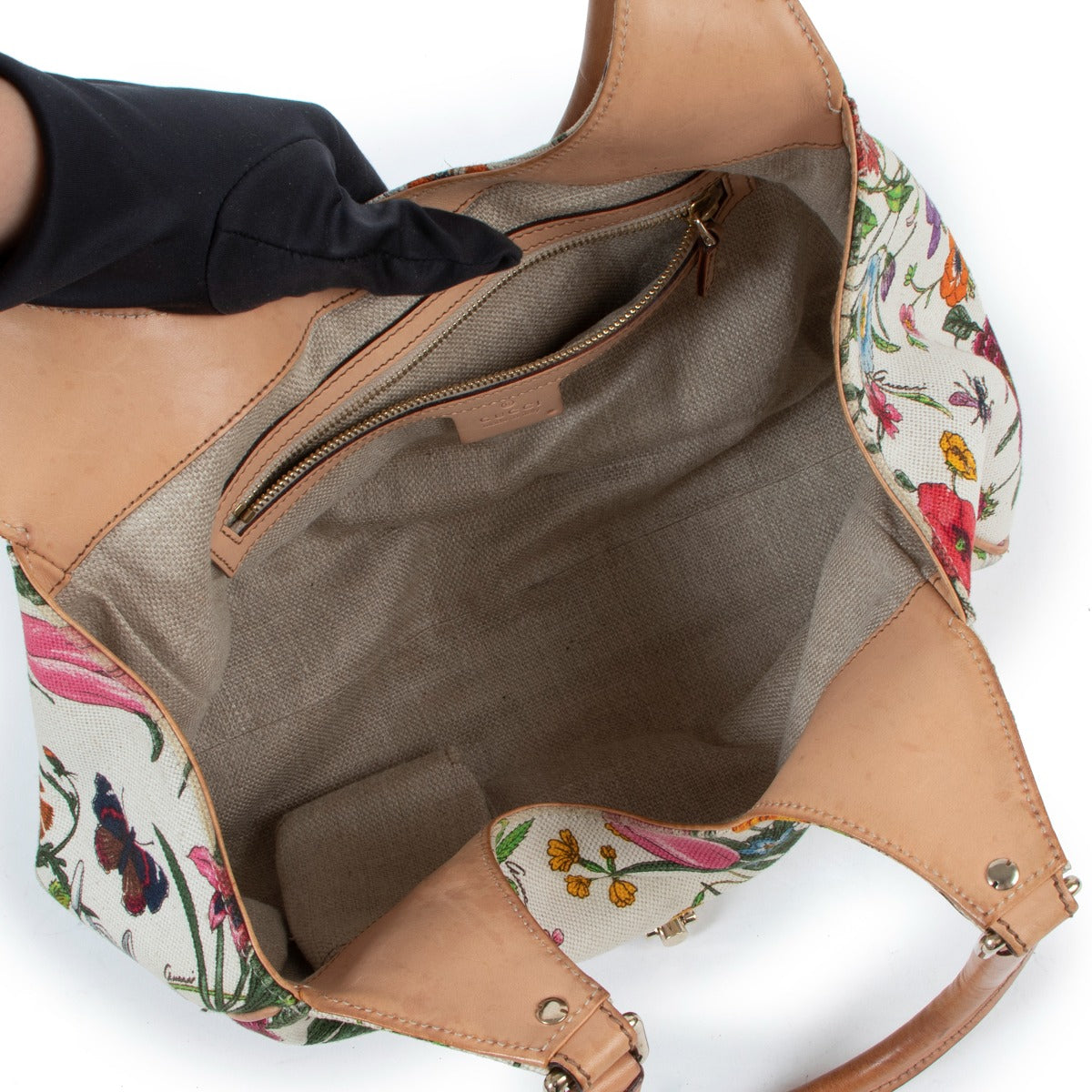 Sac hobo Jackie O en toile florale Gucci
