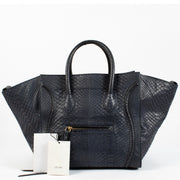 shop 100% authentic second hand Celine Blue Python Luggage Top Handle Bag on Labellov.com