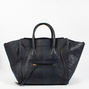 shop 100% authentic second hand Celine Blue Python Luggage Top Handle Bag on Labellov.com