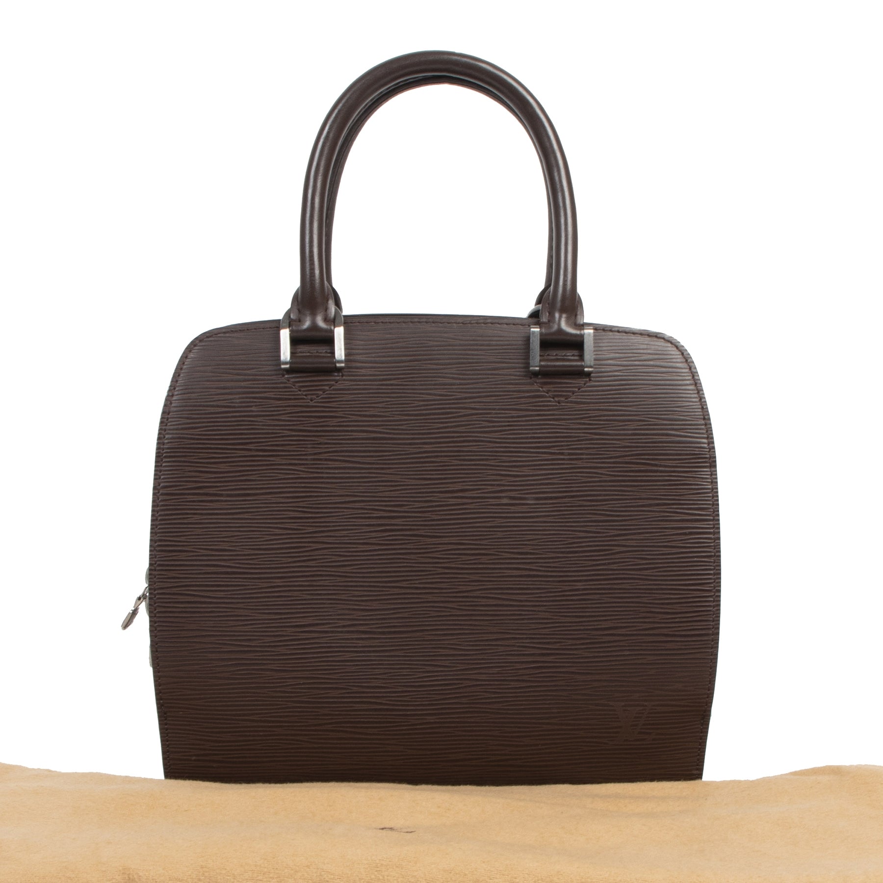 Authentieke Tweedehands Louis Vuitton Brown Pont Neuf Epi Leather Bag designer bags fashion luxury vintage webshop safe secure online shopping