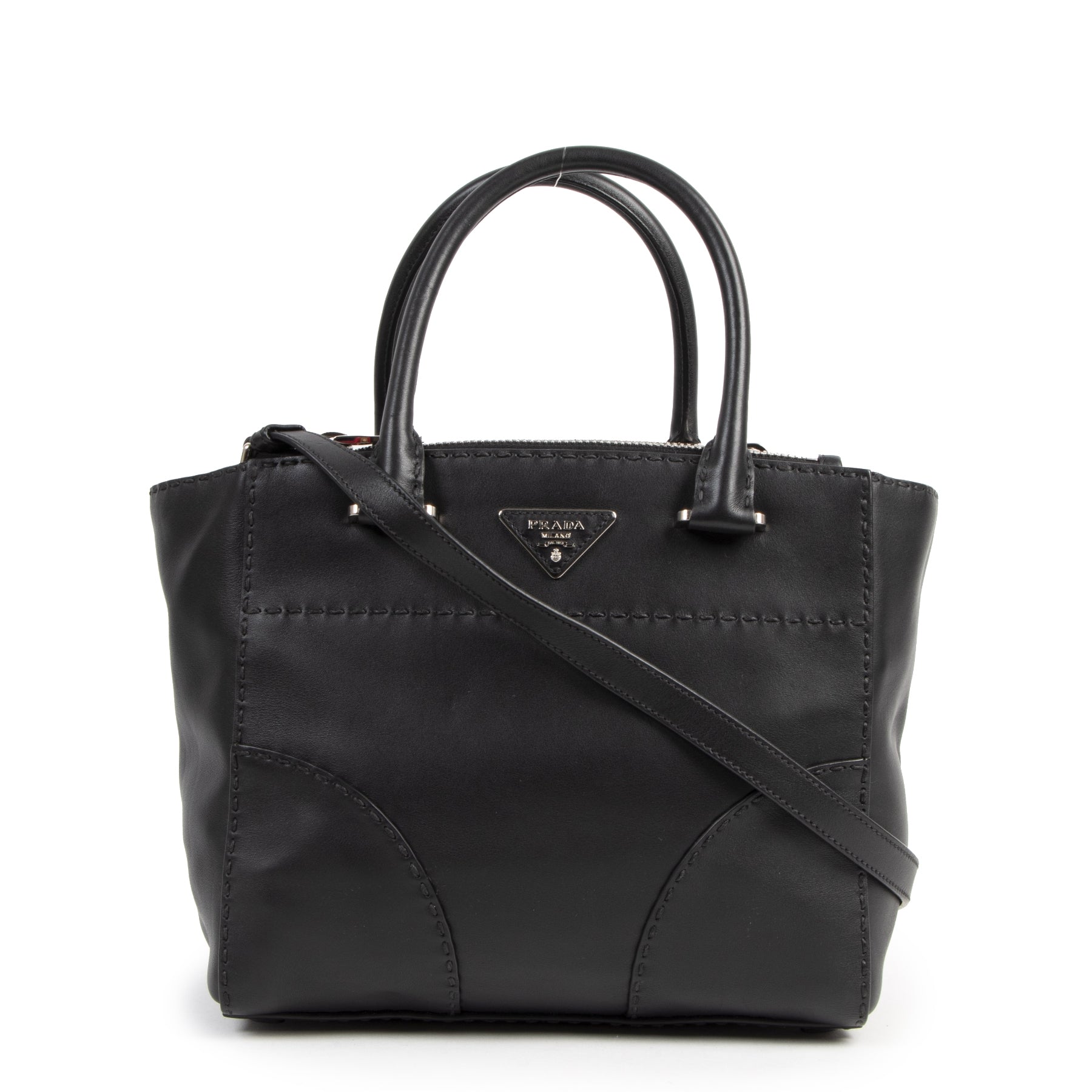 Prada City Calfskin Leather Bag