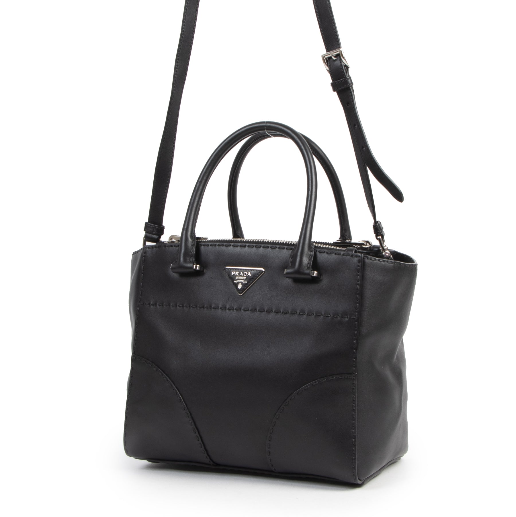 Prada City Calfskin Leather Bag