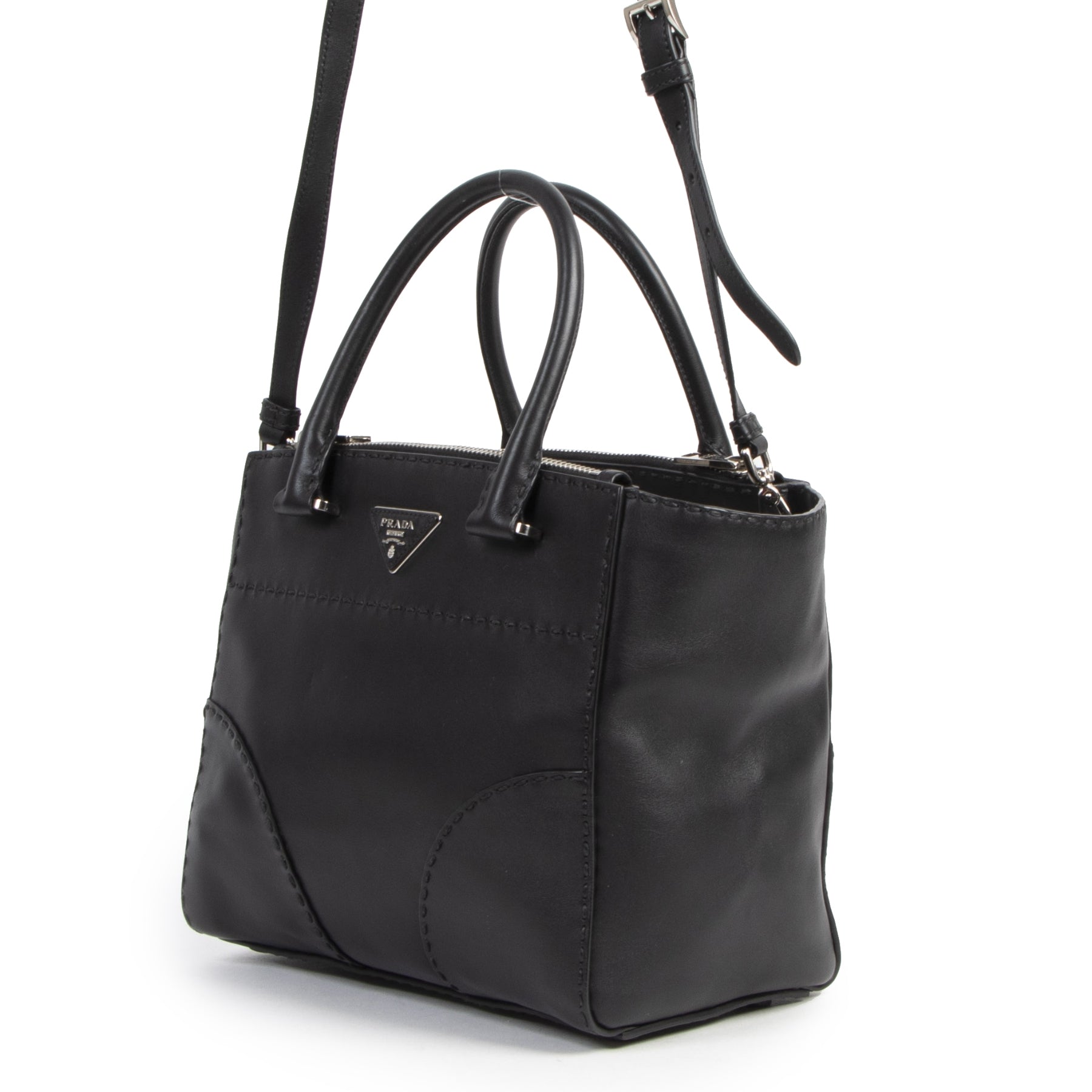 Prada City Calfskin Leather Bag