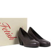 Authentic secondhand AF Vandevorst Brown Classic Mid-Heel Pump - Size 37,5 designer shoes luxury vintage webshop fashion