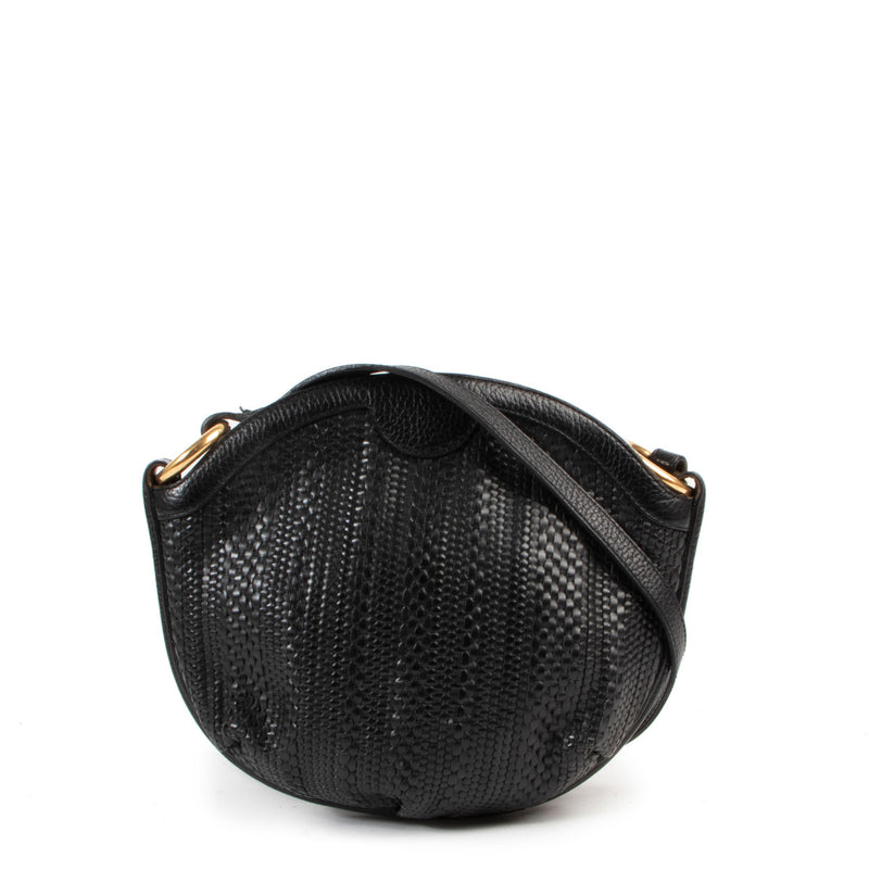 Delvaux Black Toile De Cuire Shoulder Bag