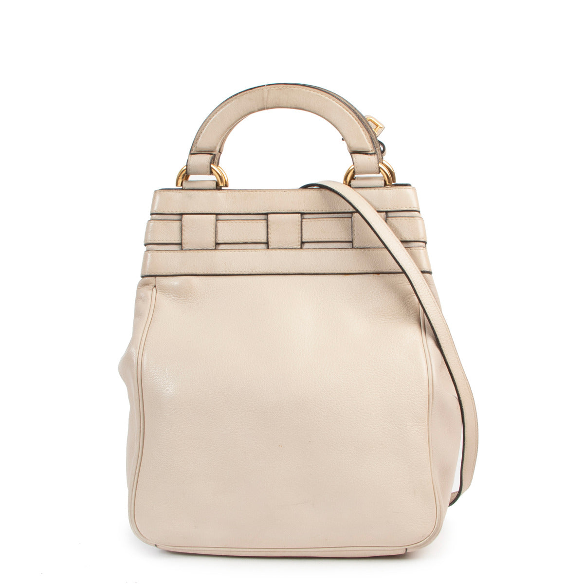 Delvaux Cream Roseau Shoulder Bag
