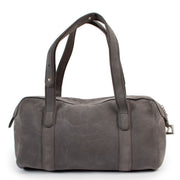 Shop authentic second hand designer luxury Delvaux Loft Santiag Facade Grey Nubuck Shoulder Bag at Labellov.
