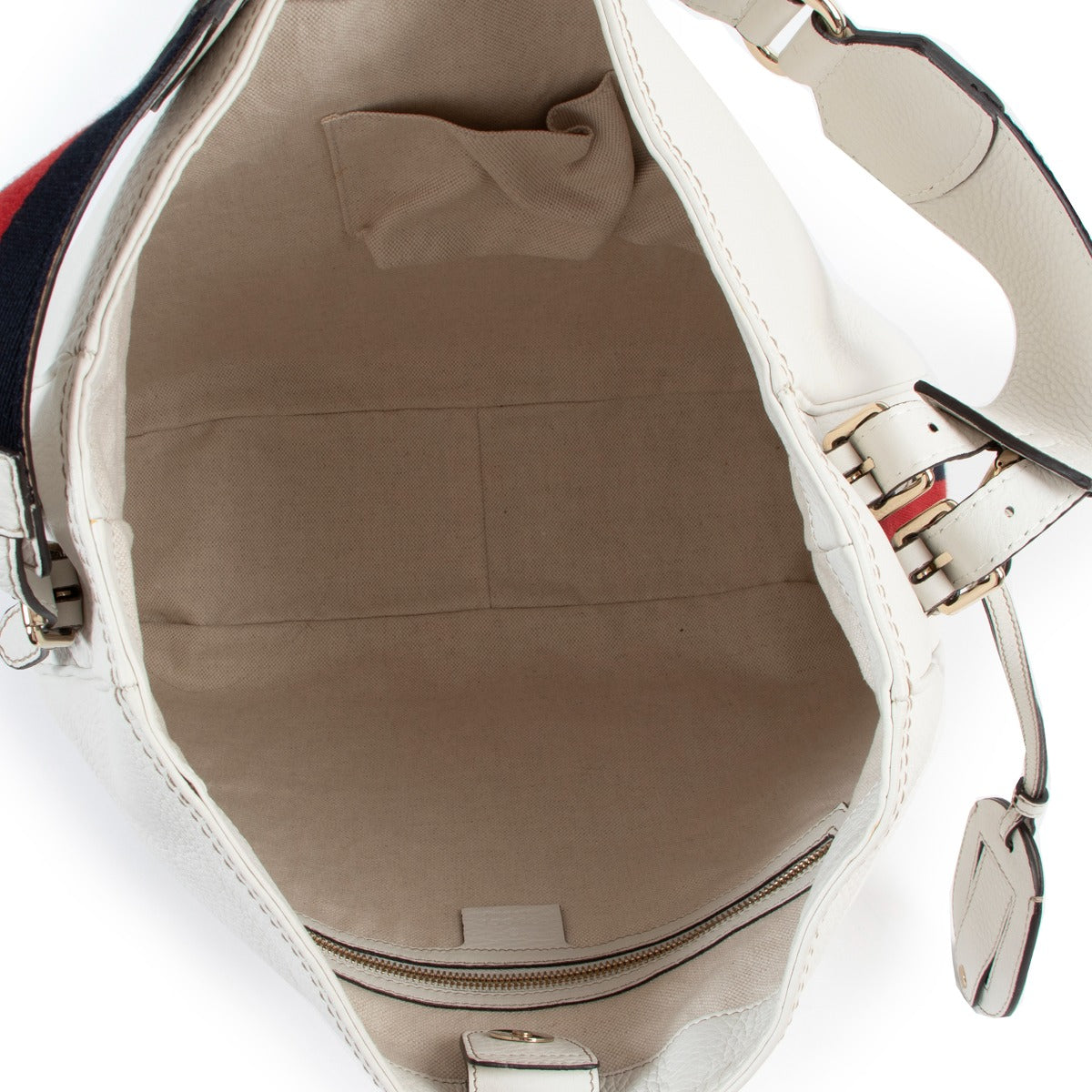 Sac hobo moyen Gucci Heritage blanc