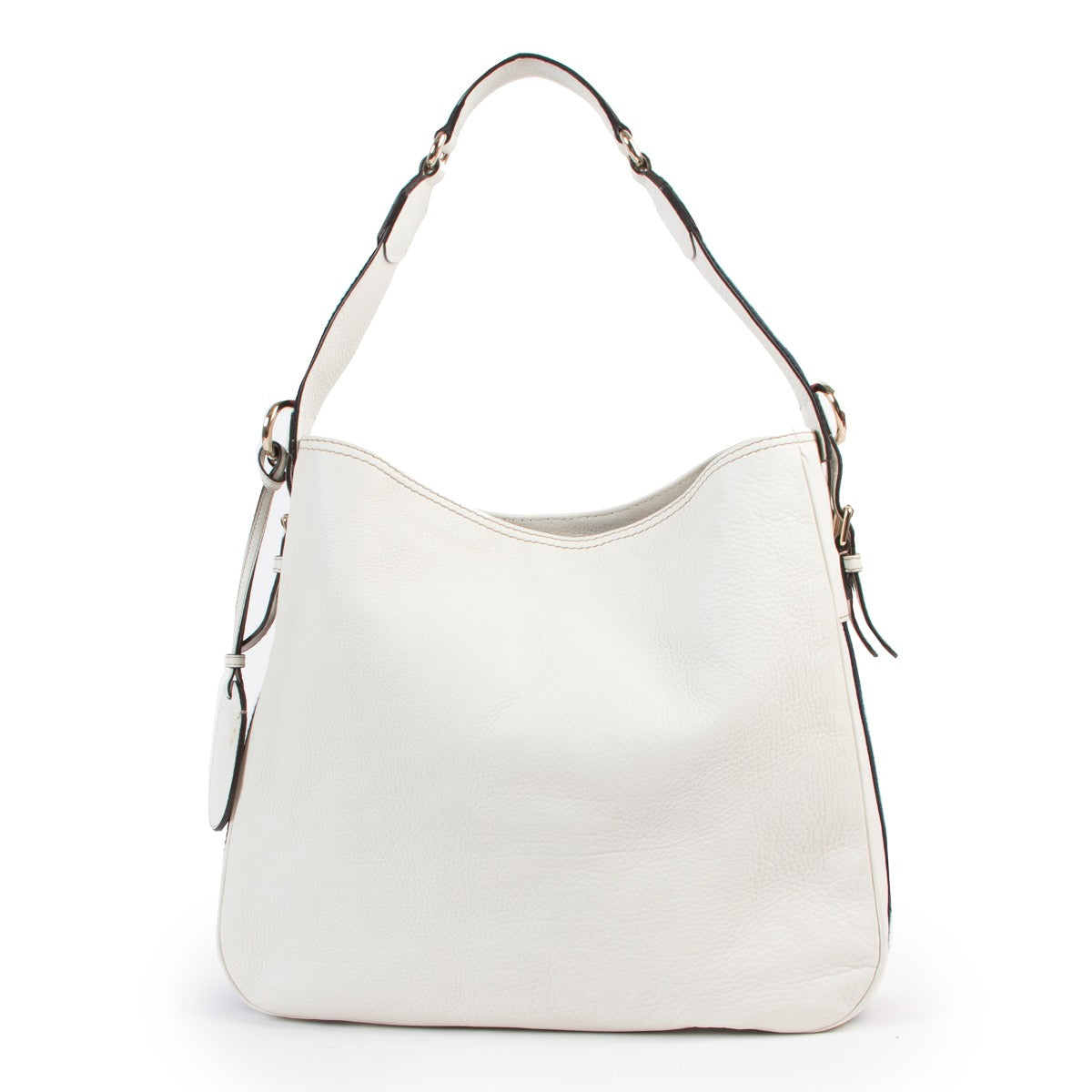 Buy authentic second hand luxury high end designer fashion Gucci White Heritage Medium Hobo Bag at Labellov.
