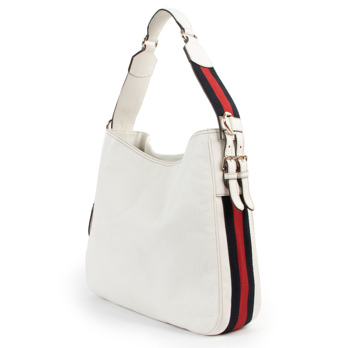 Sac hobo moyen Gucci Heritage blanc