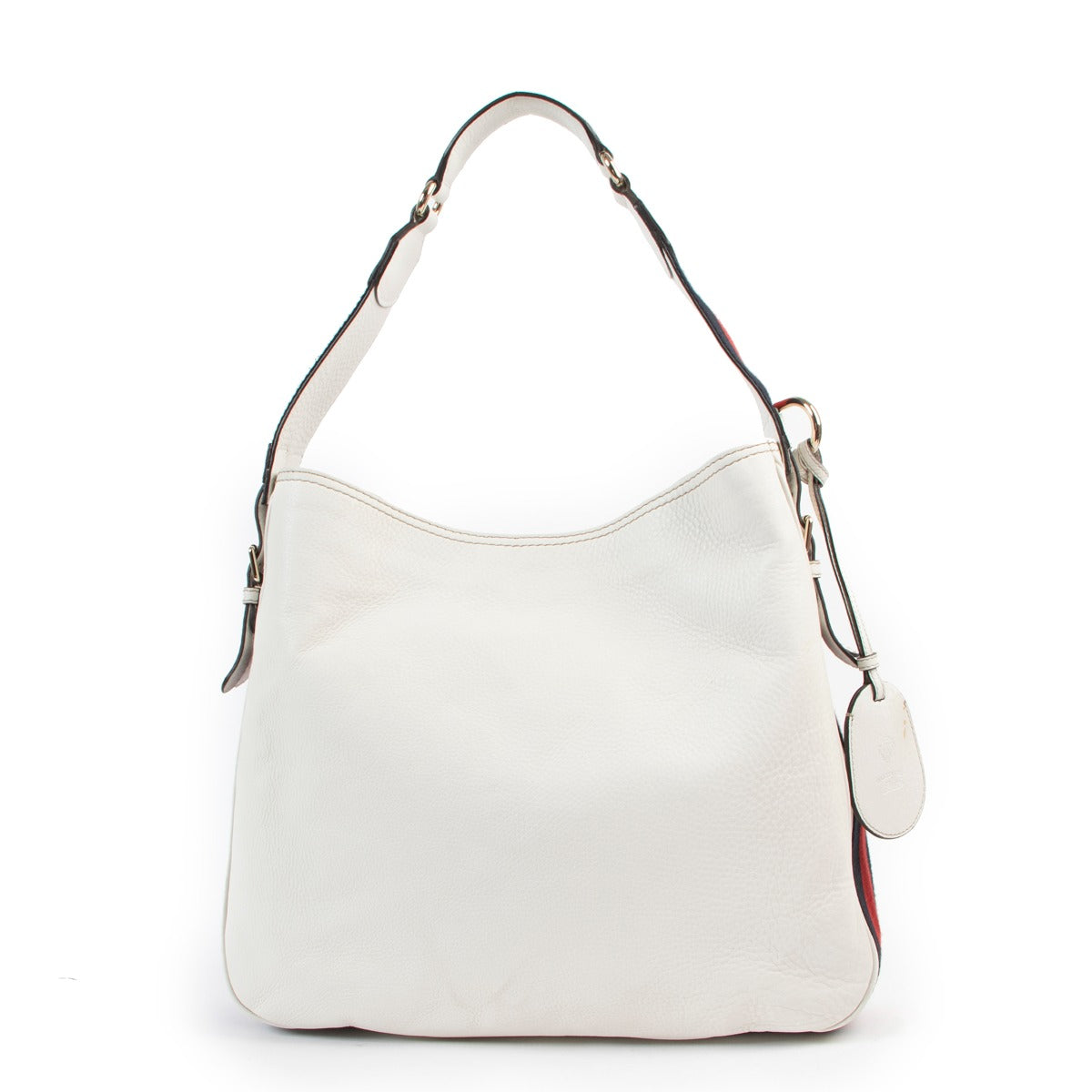 Buy authentic second hand luxury high end designer fashion Gucci White Heritage Medium Hobo Bag at Labellov.