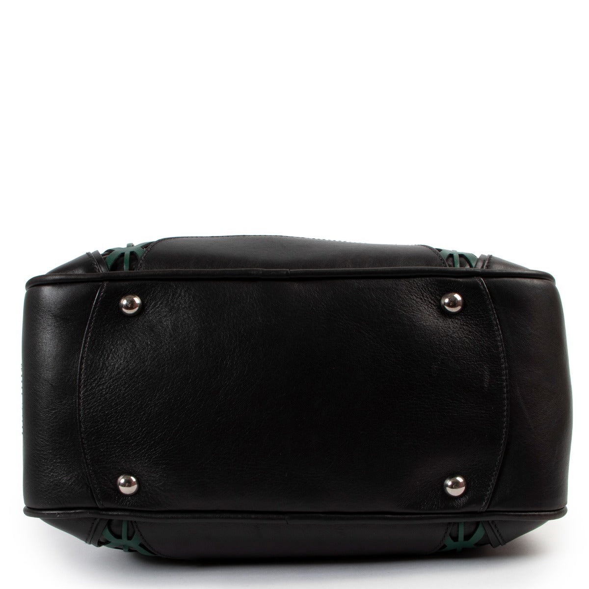 Shop authentic second hand designer vintage luxury Miu Miu Bicolour Cut-out Bowler Bag at Labellov