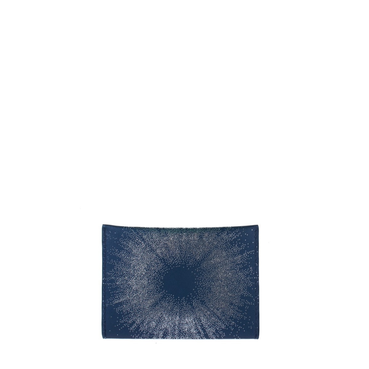 Delvaux Message S Chaine Cosmo Satin Navy Card Holder with Chain