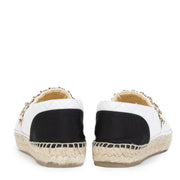 Authentieke tweedehands vintage Chanel White Leather Espadrilles koop online webshop LabelLOV