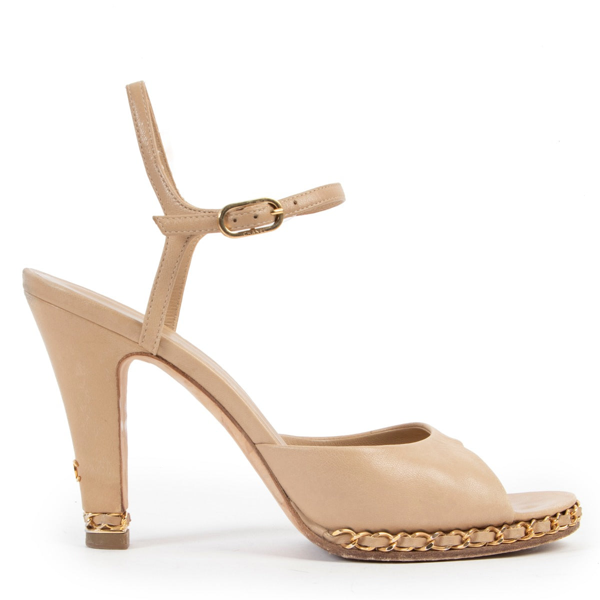 Chanel Nude Leather Pumps - Size 38