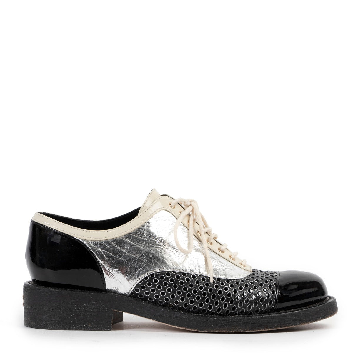 Chanel Cruise Dandy Derby Flats - Size 38
