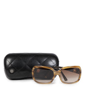 Authentic second-hand vintage Chanel Tortoise Square Sunglasses buy online webshop LabelLOV