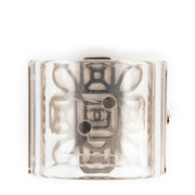 Chanel Spring 2017 17S Crystal Transparent Wide Bangle Bracelet