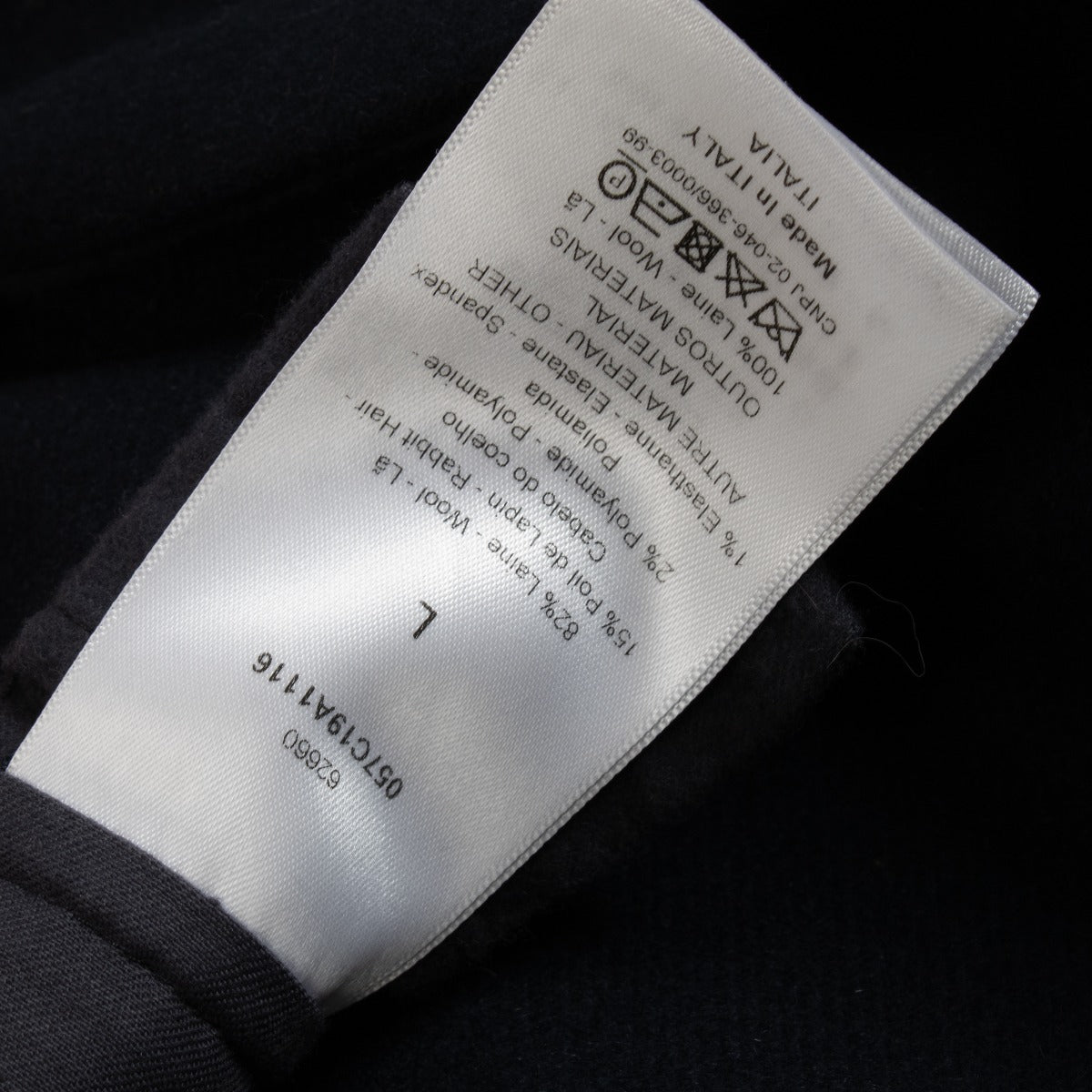 Dior Blue Wool Logo Hooded Poncho - Size L