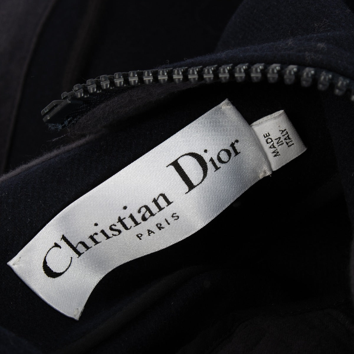 Dior Blue Wool Logo Hooded Poncho - Size L