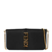 Shop 100% authentic Fendi Black Leather Mini Fendigraphy Crossbody Bag at Labellov.com.