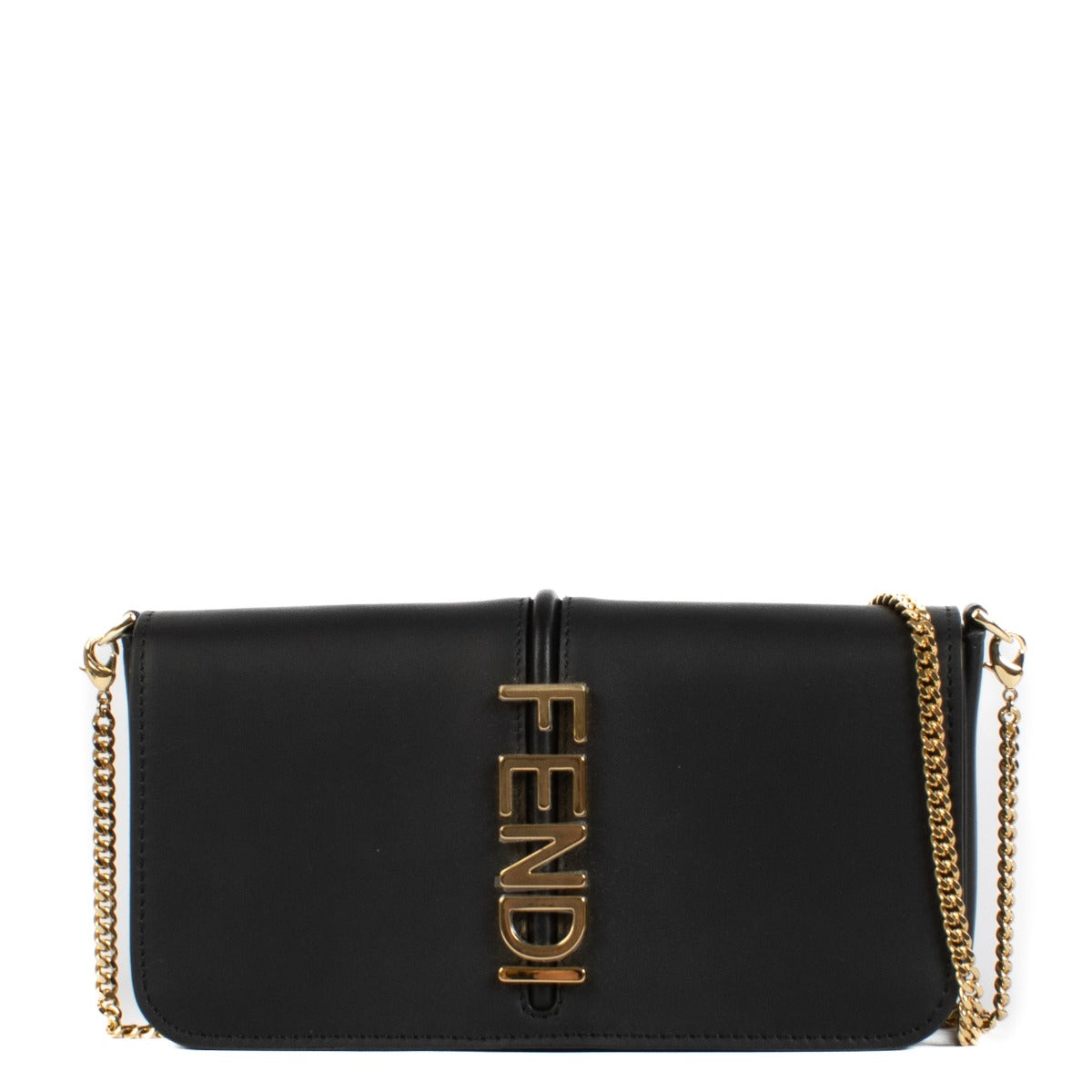 Shop 100% authentic Fendi Black Leather Mini Fendigraphy Crossbody Bag at Labellov.com.