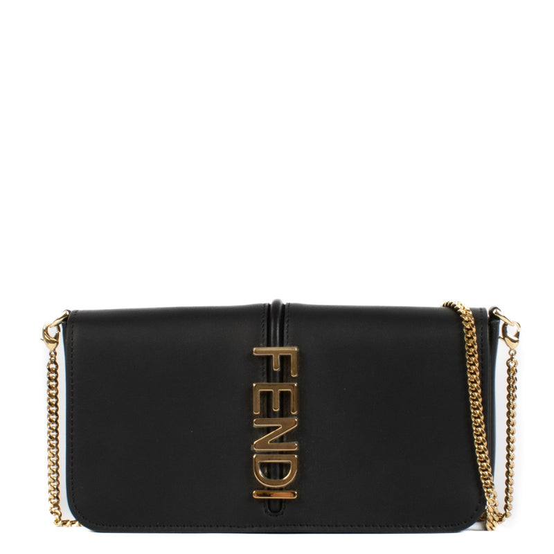 Shop 100% authentic Fendi Black Leather Mini Fendigraphy Crossbody Bag at Labellov.com.