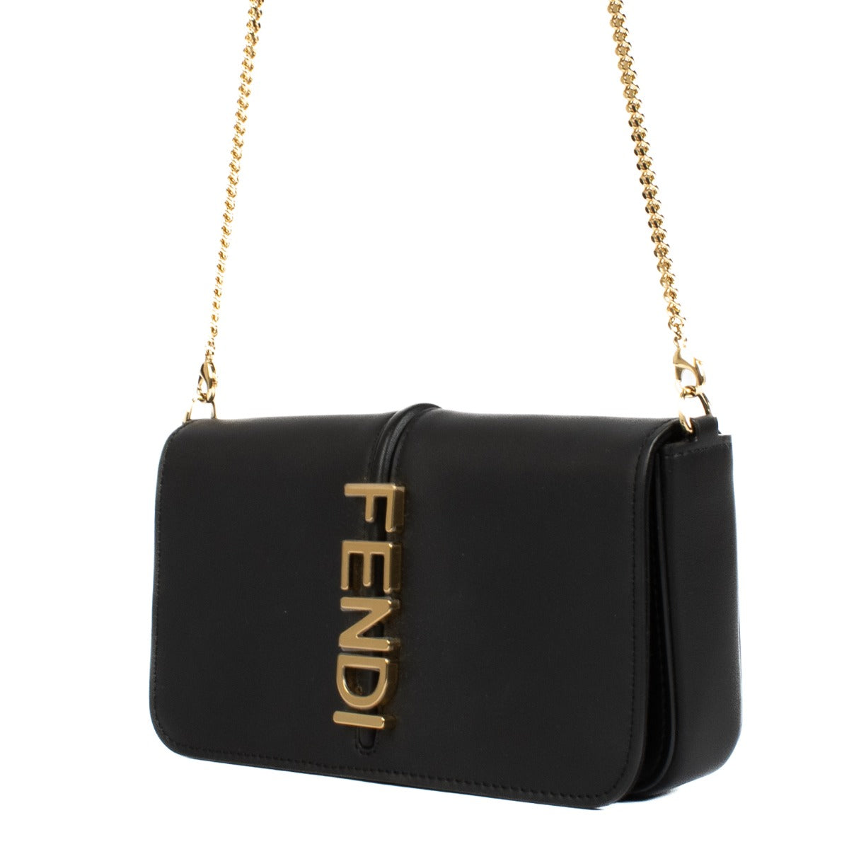 Shop 100% authentic Fendi Black Leather Mini Fendigraphy Crossbody Bag at Labellov.com.