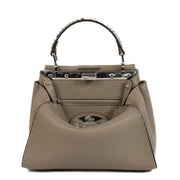 Shop 100% authentic Fendi Dove Grey Leather Selleria Peekaboo Mini Bag at Labellov.com.