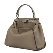 Shop 100% authentic Fendi Dove Grey Leather Selleria Peekaboo Mini Bag at Labellov.com.