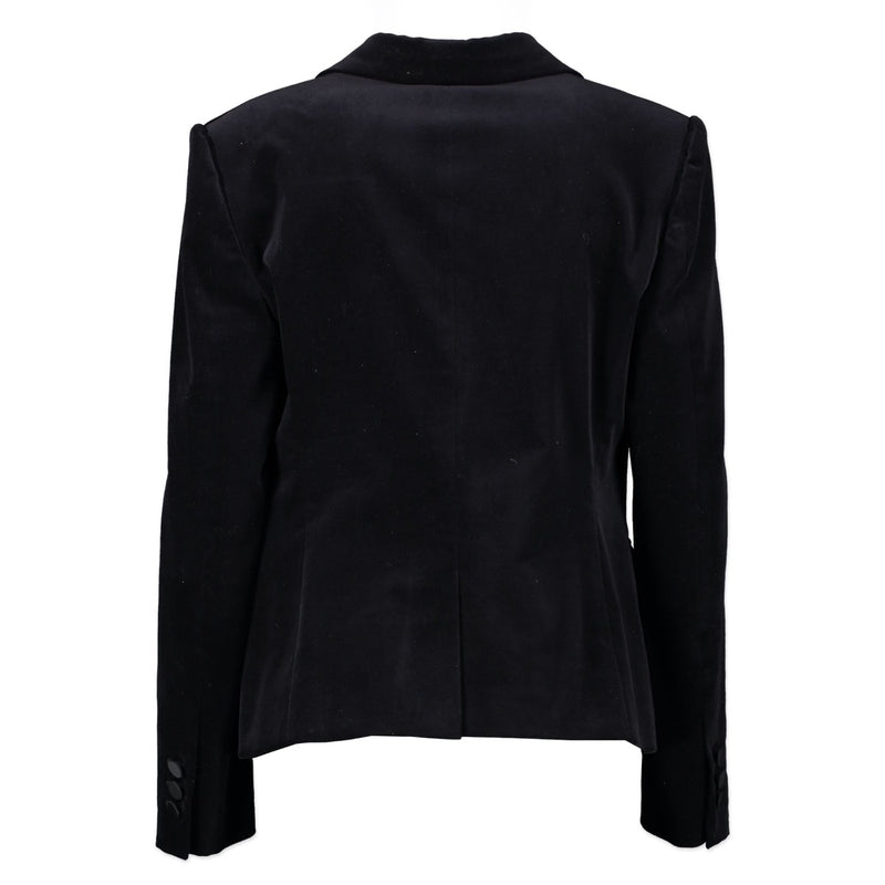 Original Gucci Black Velvet Blazer Jacket in Size 38 BE and 44 IT in very good condition now for sale on Labellov Luxury Vintage site