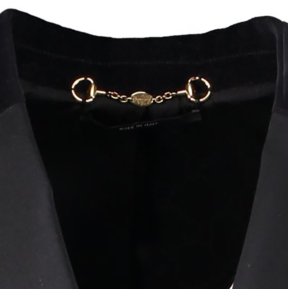 Original Gucci Black Velvet Blazer Jacket in Size 38 BE and 44 IT in very good condition now for sale on Labellov Luxury Vintage site