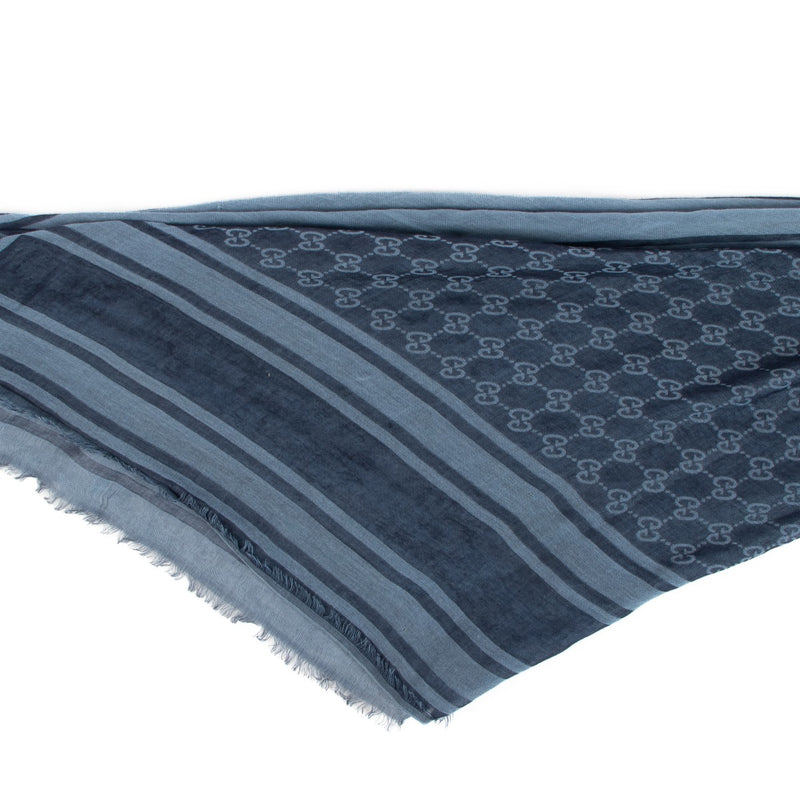 Gucci Blue GG Scarf