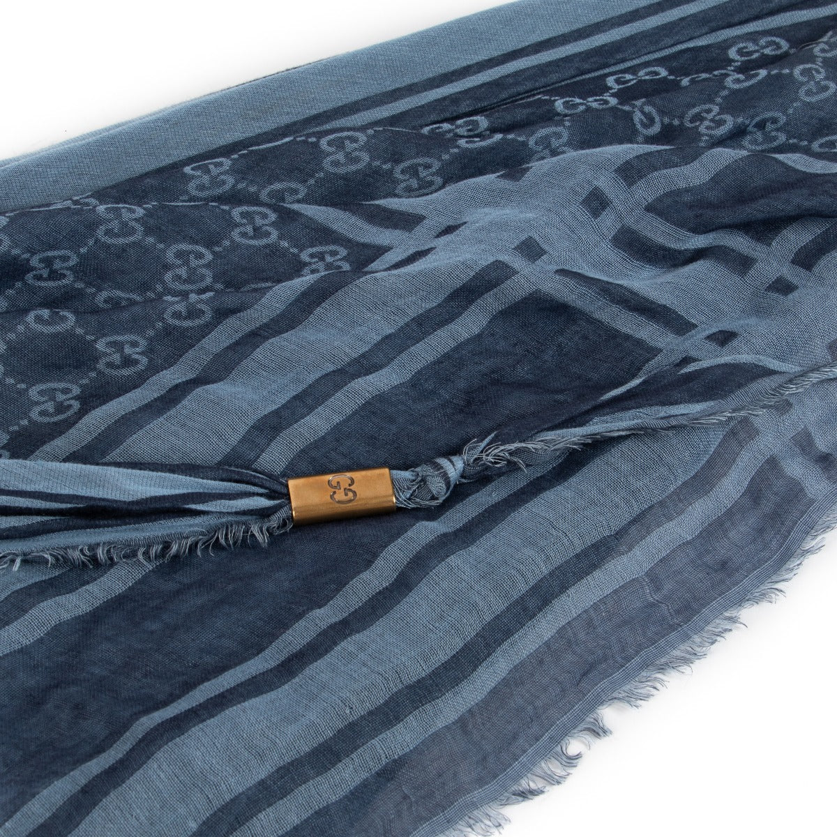 Gucci Blue GG Scarf