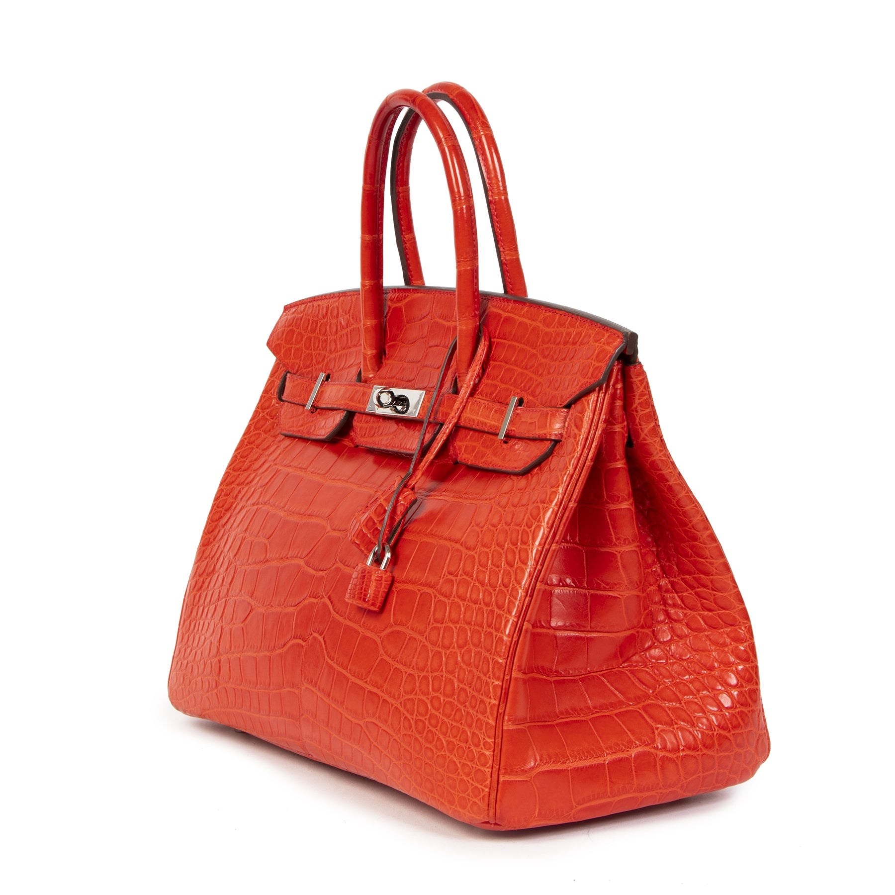 collecters item Hermès Birkin 35cm Matt Alligator Geranium PHW geranium PHW